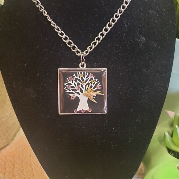 Tree of Life with Bird Necklace - Picture 2 of 3